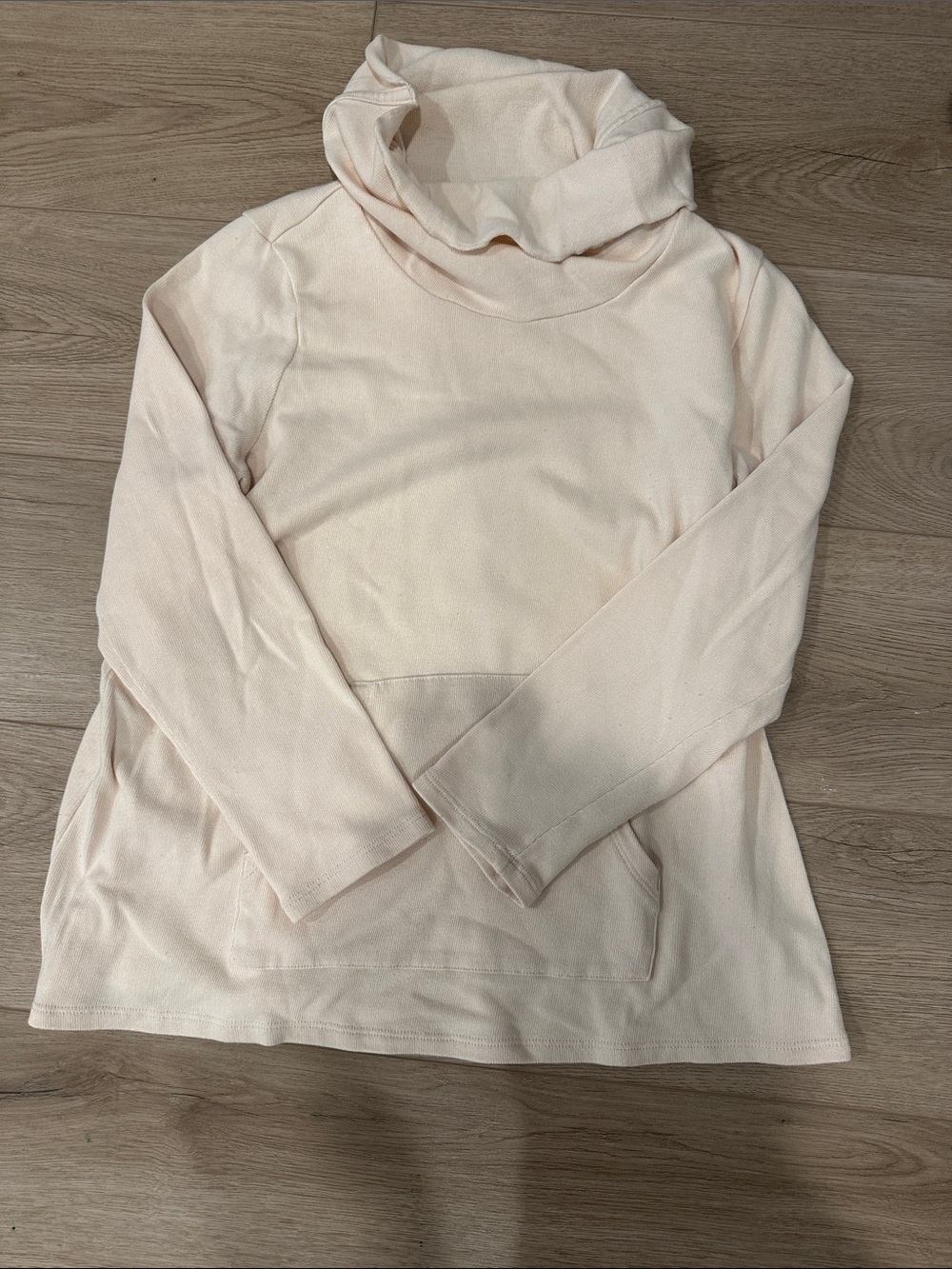 Women's Cream Cowl Neck Long-Sleeve Sweater